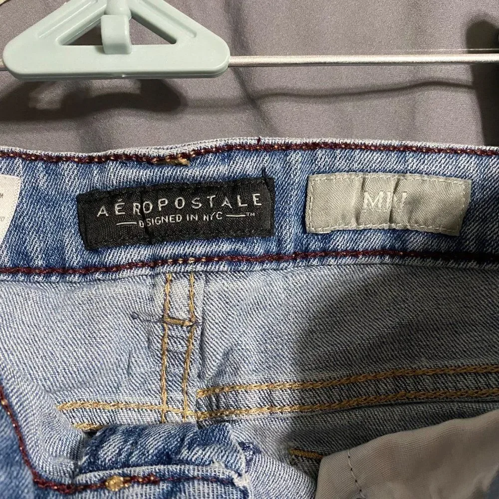 Aeropostale midi denim blue jeans - Picture 5 of 7